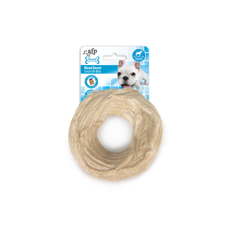 DENTAL CHEWS-WOOD DONUT-PEANUT BUTTER FLAVOUR INFUSED