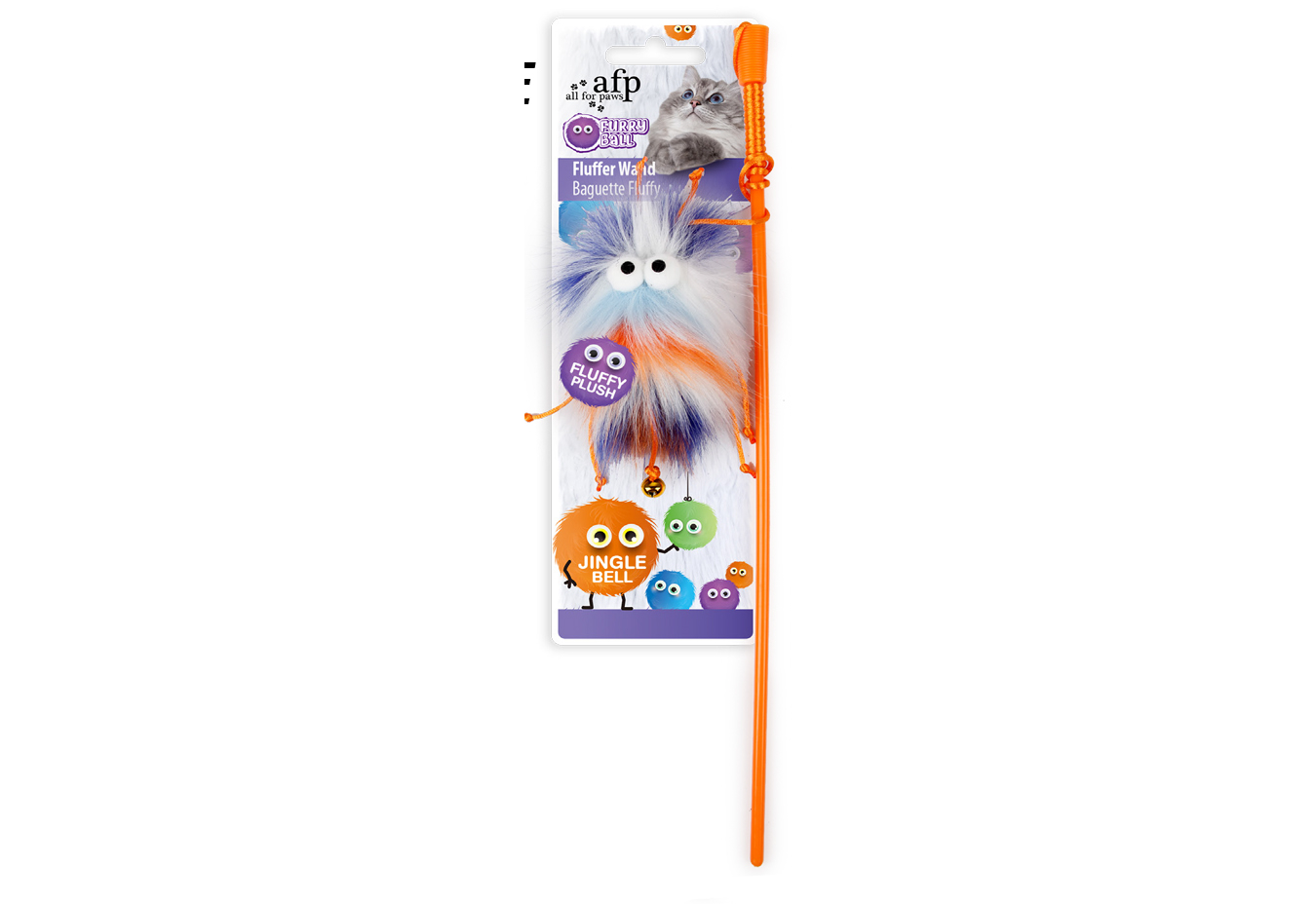 FURRY BALL-FLUFFER WAND -ORANGE