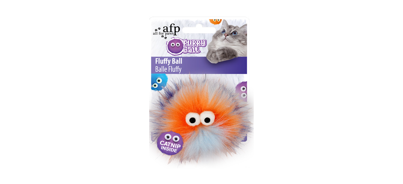 FURRY BALL-FLUFFY BALL-ORANGE