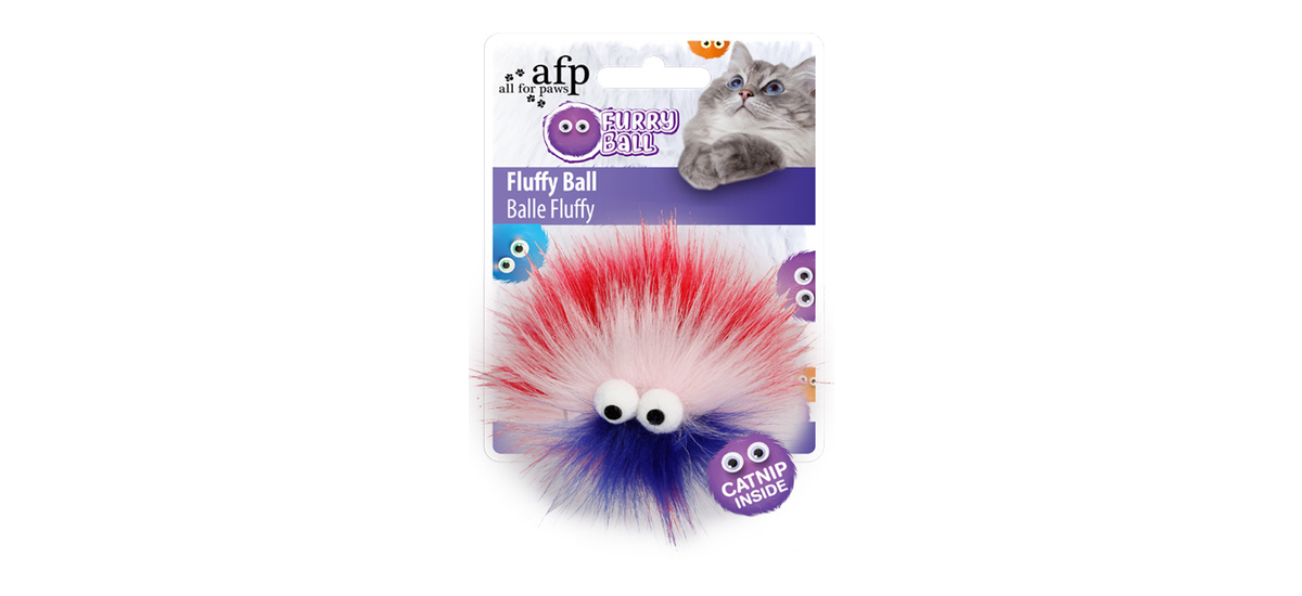FURRY BALL-FLUFFY BALL-RED