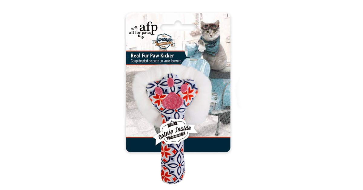 VINTAGE- REAL RABBIT FUR PAW KICKER